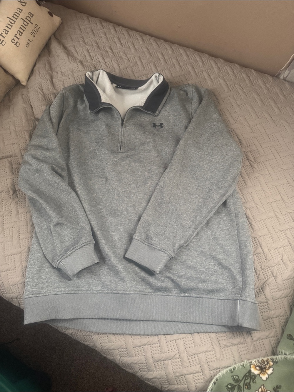 Under Armour Gray Quarter-Zip Pullover Sweatshirt